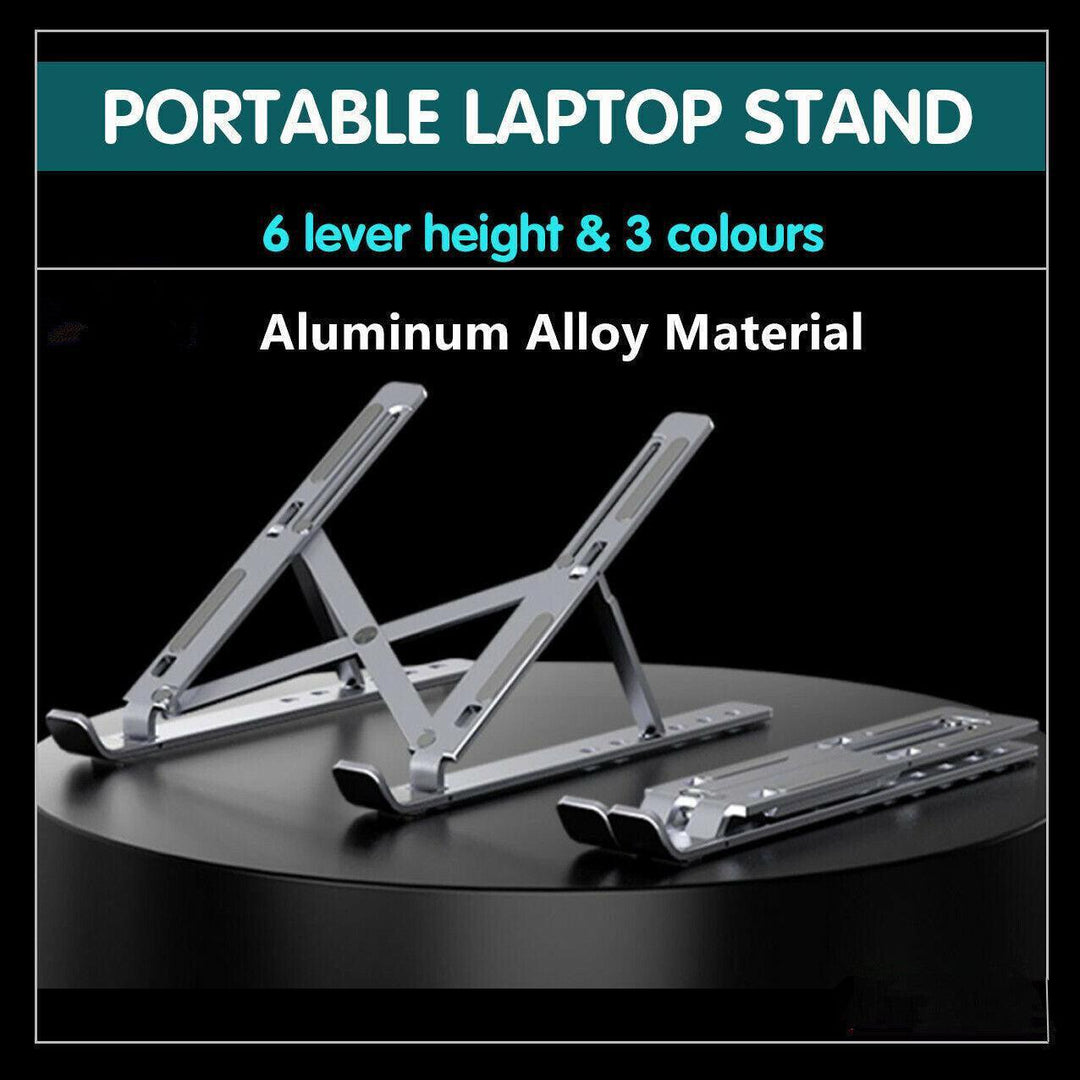 Adjustable Laptop Stand Portable Aluminum Alloy Desktop Holder for 11 to 17.3 Inch - Sliver
