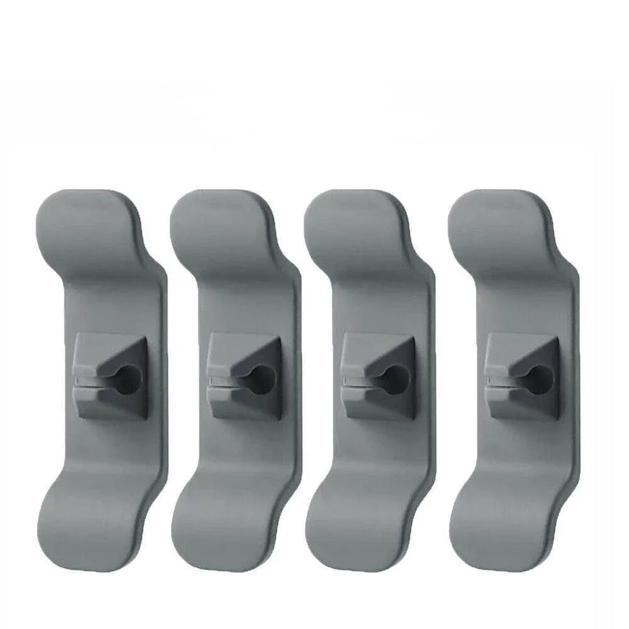 Cord Organizer Wrap Holder 4pcs Kitchen Appliance Cable Winder Adhesive Clip - 4PCS Grey