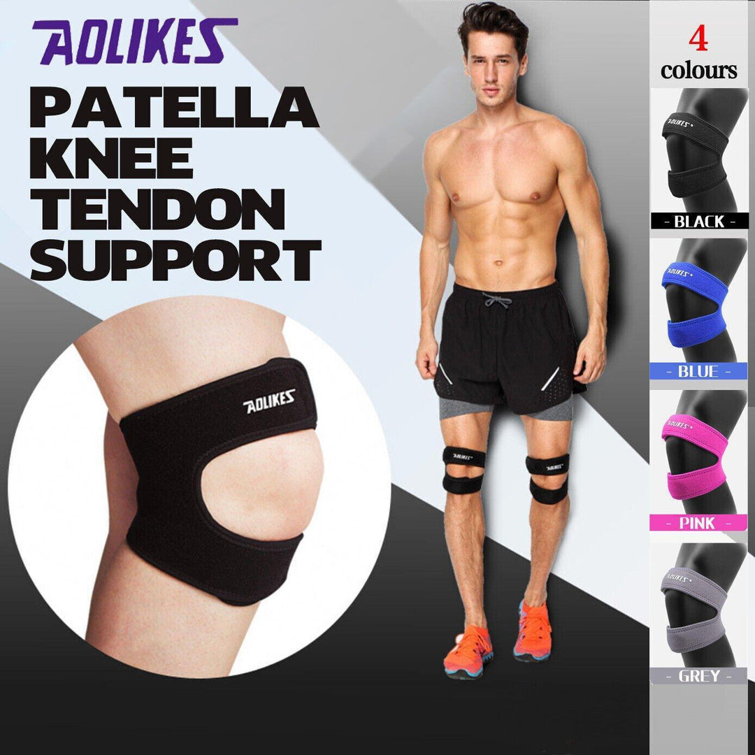 Knee Strap Running Jumper Patella Gel Support Brace Sport Protector Wrap Men - Grey *1 Unit