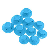10Pcs DIY Magic Silicone Hair Curlers No-Heat Soft Rollers - Blue