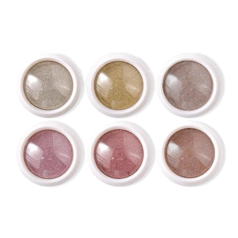 6 Colour Nail Mirror Effect Powder High Pigment Glitter Nail Art Dust Manicure A - 6PCS
