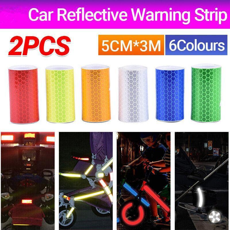 3m Reflective Warning Tape Adhesive Sticker Roll for Car Truck Strip Marking Use - Fluorescent Yellow