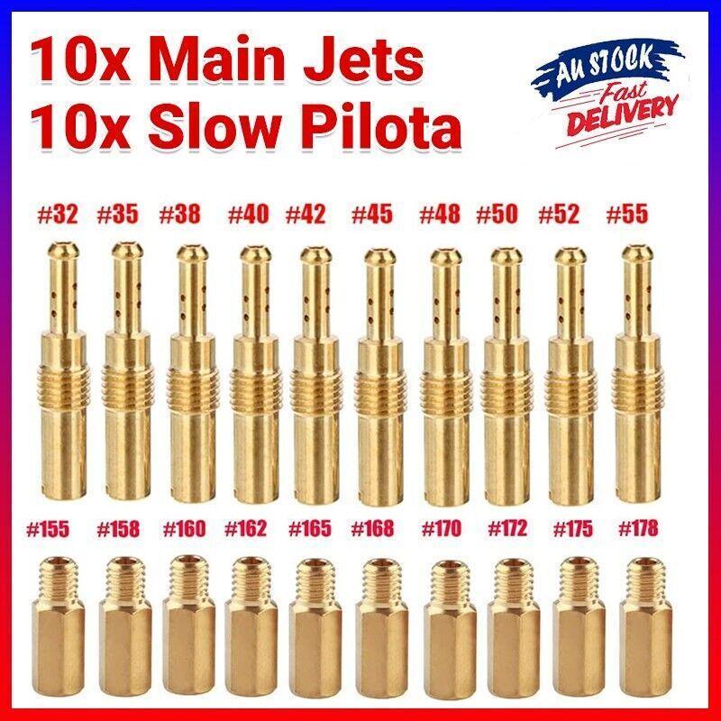 20X Carburetor Main Jet & Slow Pilot Jet Kit Set For Pwk Keihin Oko Cvk Type