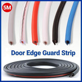 5m Car Door Edge Protector Strip Anti-Scratch Protection Rubber Trim Seal - Red