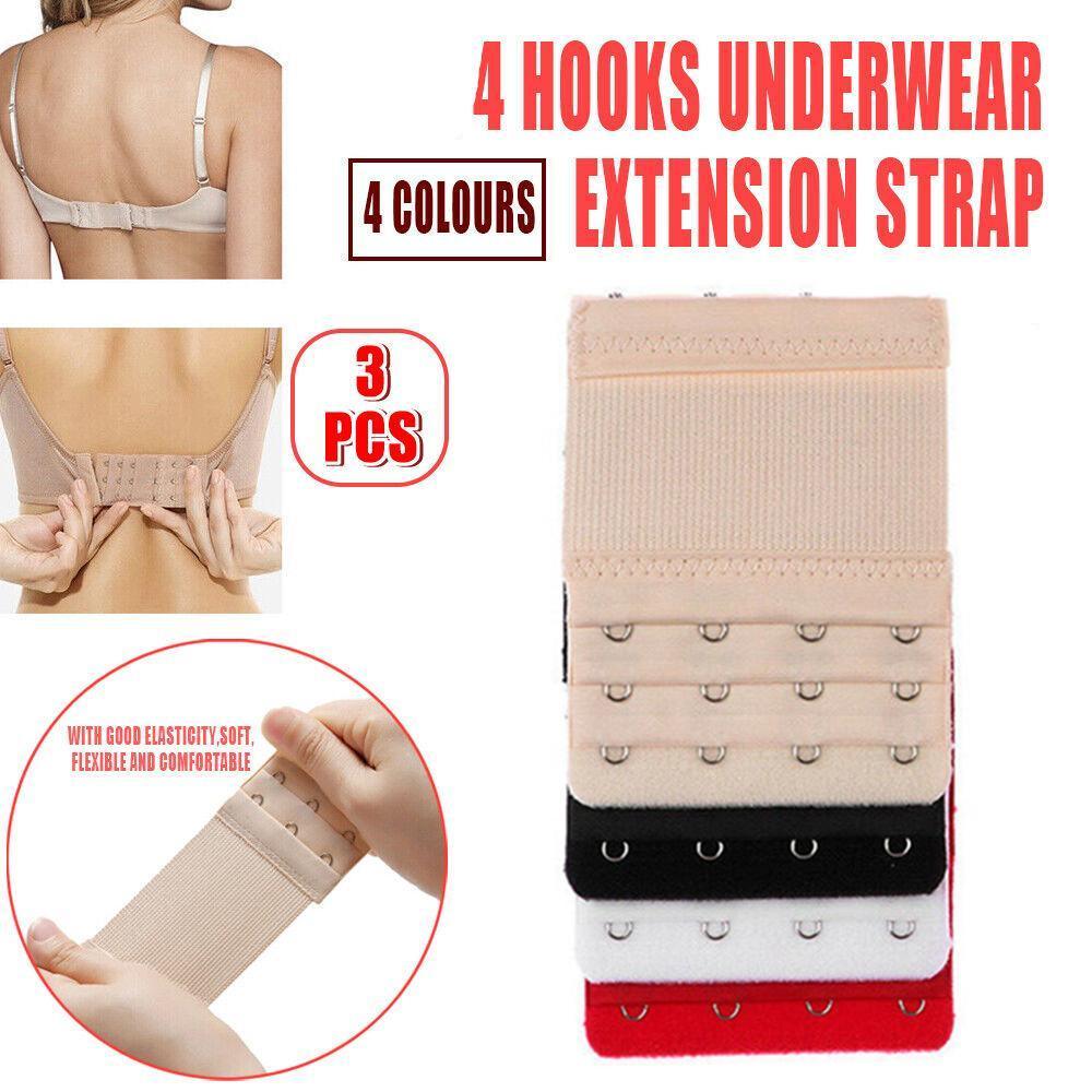 4 Hooks Underwear Extension Bra Buckle Bra Extender Hook Brassiere Strap - Beige