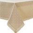Floral Tablecloth with Lace Edge Cotton Linen Cover for Dining Table Square Rectangle - 90*90CM