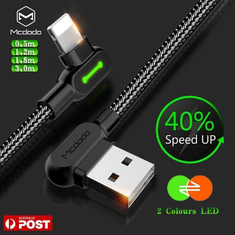 Mcdodo Fast Usb Cable Heavy Duty Charging Syn Charger Iphone 90 Degree Angle - 3m