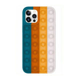 Blue-White Pop Fidget Toys Push It Bubble Phone Case For Iphone - iPhone 13Pro
