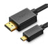 Micro HDMI to HDMI Cable Type D Male Jasoz Gold Plated Full HD 1080P Digital - 1.5 m