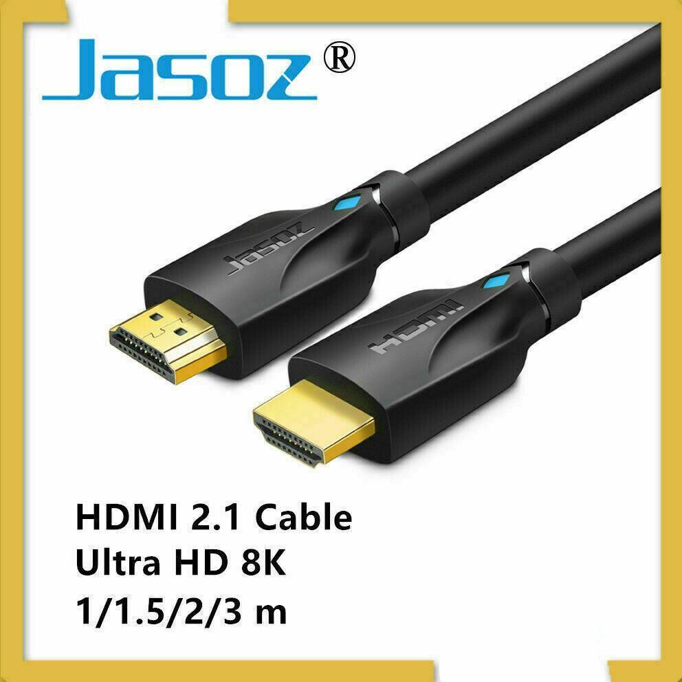 Jasoz 8K Ultra Hd Premium Hdmi Cable V2.1 3D High Speed Braided Ethernet 1 2 3M - 1.5 m