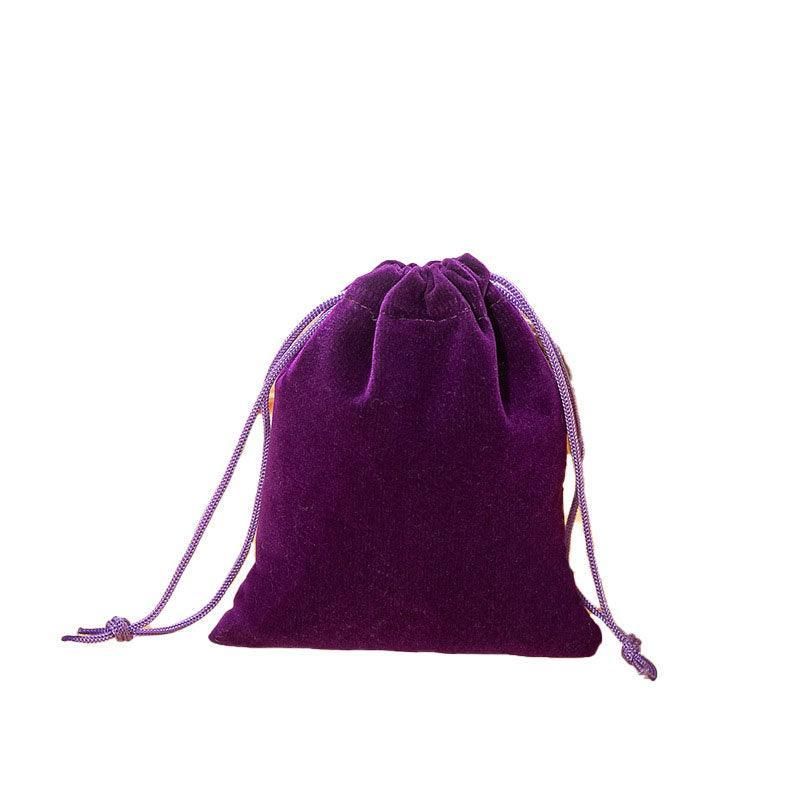 50X Small Velvet Cloth Drawstring Bags Gift Bag Jewelry Ring Pouch Earring Favor 9x12 - Purple