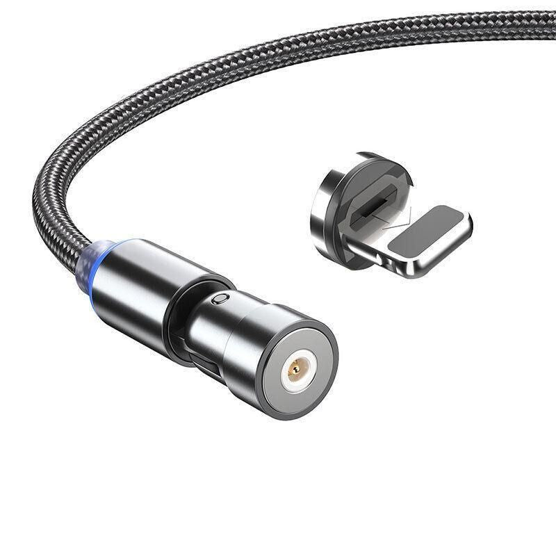 540 Degree Rotating Magnetic Charging Cable USB Data Cord for iPhone 1m 2m 3m - 2m