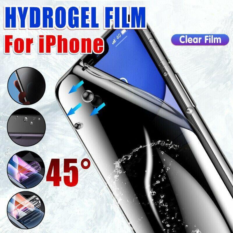 Clear Film iPhone 13 12 11 Pro Xs Max Plus Hydrogel Film Screen Protector - For iPhone 12 Mini