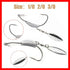Weedless Jighead Hook Swimbait Worm Fishing Lure Wide Gap Single Barbed Spinner - 2/0