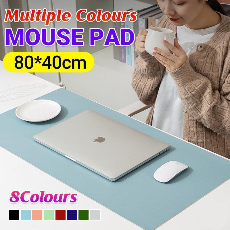 Large Leather Mouse Pad 80x40cm Desk Mat Gaming Extended Waterproof Anti Slip - Dark Blue