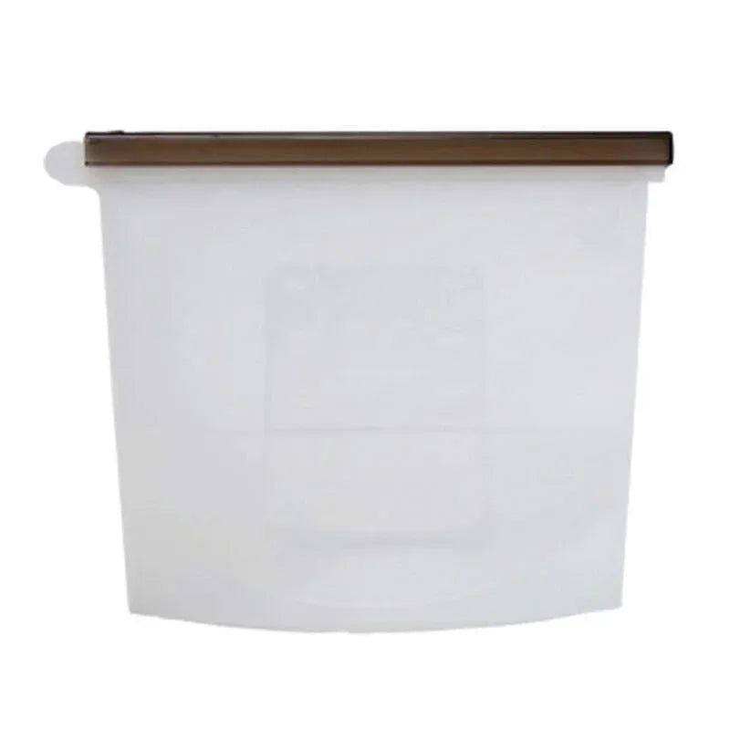 Reusable Silicone Food Storage Bags Leak proof Microwave Freezer Freshness Safe 500ml*1 - White 500ml*1 Unit