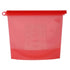 Reusable Silicone Food Storage Bags Leak proof Microwave Freezer Freshness Safe 500ml*1 - Red 500ml*1 Unit