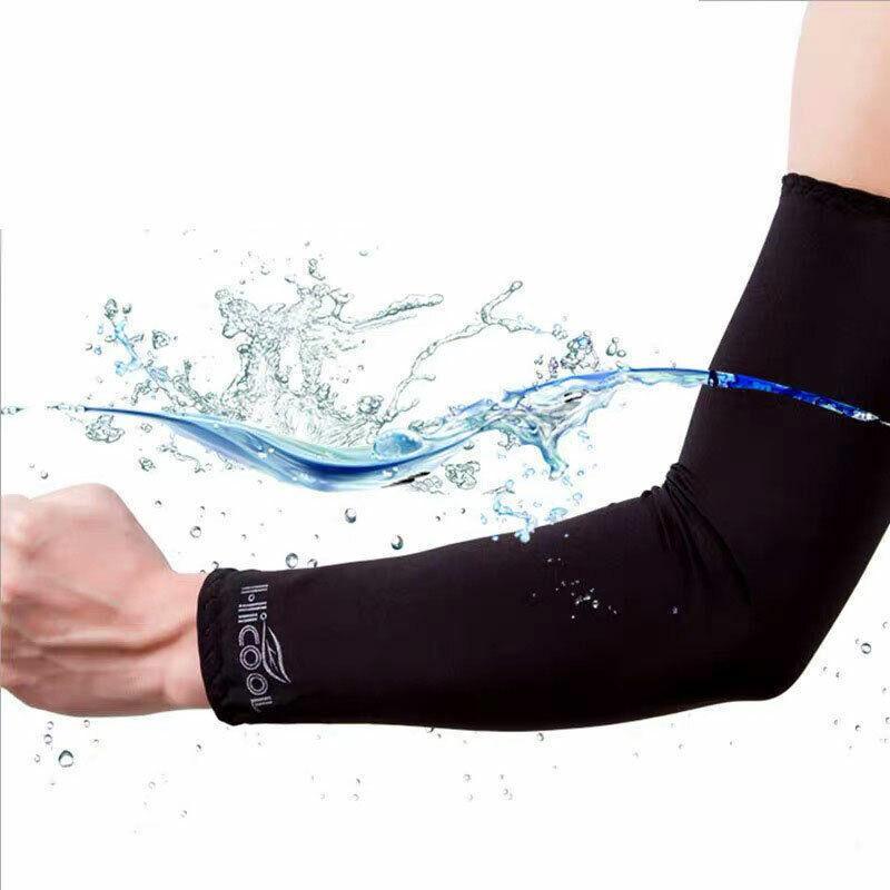 3 Pairs Cooling Sport Arm Stretch Sleeves Sun Uv Protection Covers Cycling Golf - Light Green x 3 Pairs