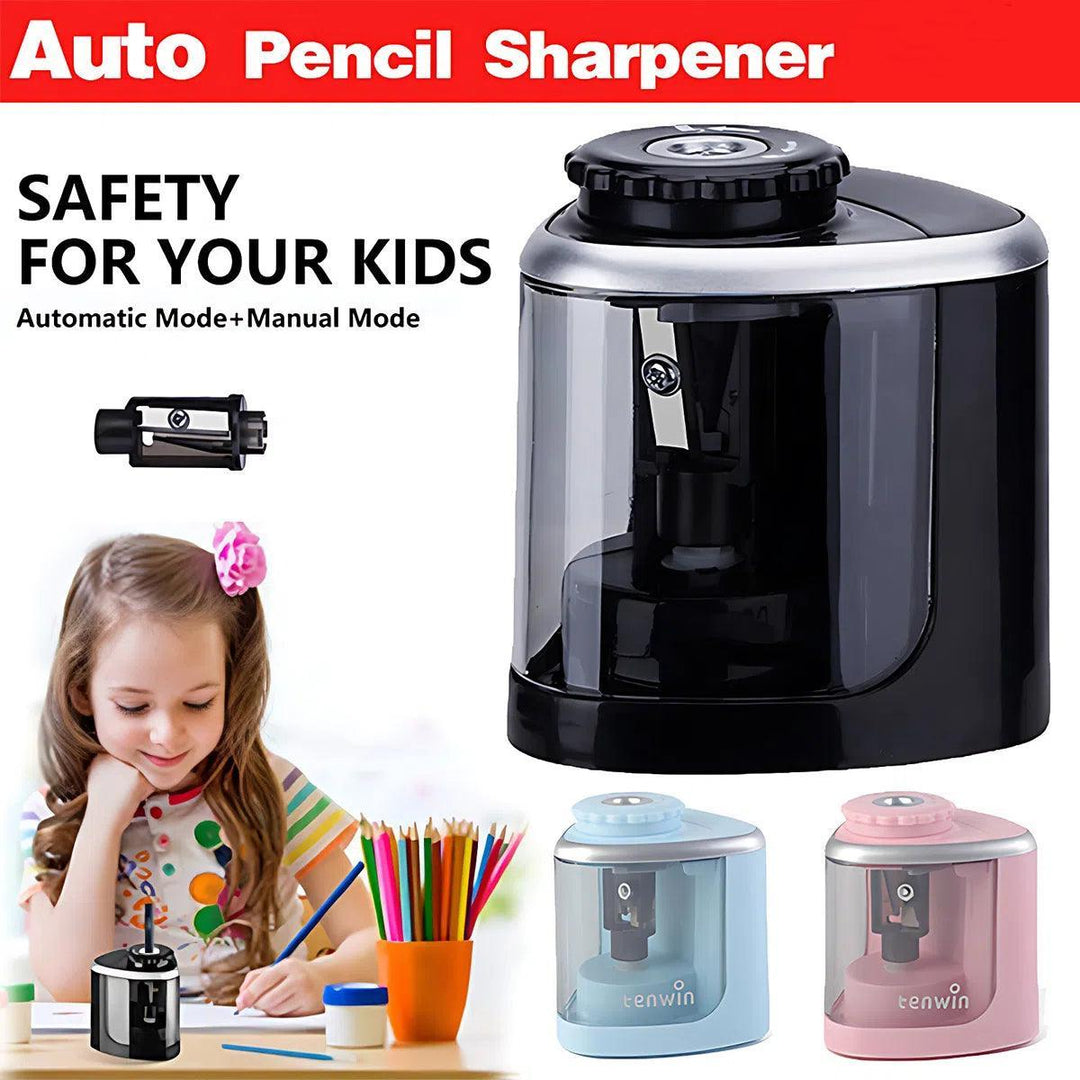 Automatic Electric Pencil Sharpener Operated Students Desktop With 2 Blades - Pink