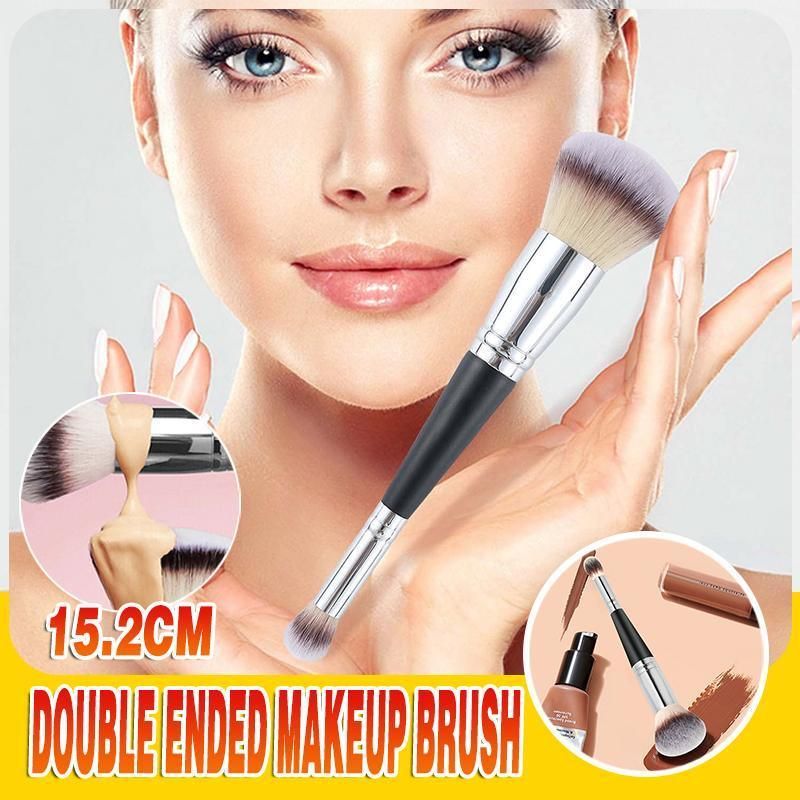 Double Ended Makeup Brush Liquid Foundation Powder Eyeshadow Cosmetic Brush Tool