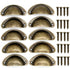 30X Modern Cup Cabinet Handle Knob Drawer Furniture Door Pull Shell Cupboard - Bronze