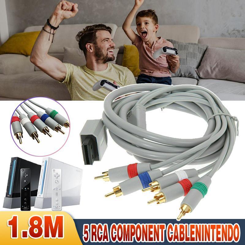 HDTV 5 RCA Component HD TV Audio Video Cable for Nintendo Wii amp WiiU U Console