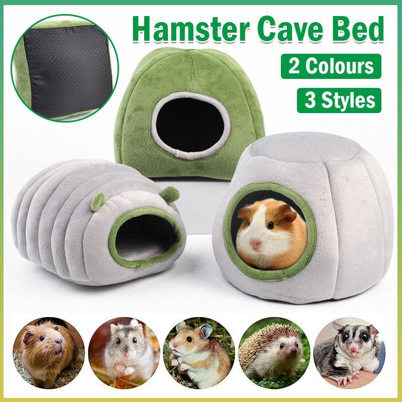 Soft Small Animal Guinea Pig Cozy Warm Pet Tent Hamster House Hideout Cave Bed - Grey-Sheep