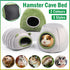 Soft Small Animal Guinea Pig Cozy Warm Pet Tent Hamster House Hideout Cave Bed - Grey-Stump