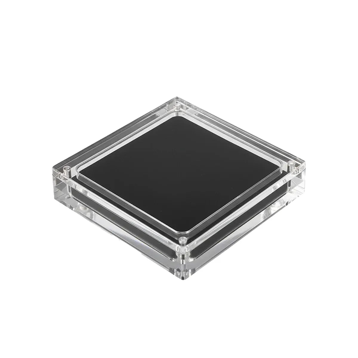5PCS Acrylic Transparent Jewelry Display Case Necklace Earring Ring Bracelet - 10.3x10.3x2cm
