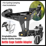 Black Bike Kettle Stand Bicycle Water Bottle Holder Lightweight Cycling Cup Rack