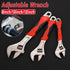 8inch 10inch 12inch Durable Chrome Vanadium Steel Rubberized Grip Adjustable Wrench - 12inch