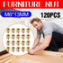 120Pcs M6 Zinc Alloy Hex Drive Head Nuts for Wood