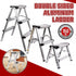 Portable Aluminium 1-3 Step Folding Ladder Anti-Slip Frame Stool for Home Use - 2 Step Folding Ladder