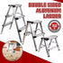 Portable Aluminium 1-3 Step Folding Ladder Anti-Slip Frame Stool for Home Use - 3 Step Folding Ladder