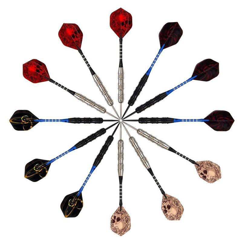 12Pcs 23.2g Iron Tip Dart Set with Aluminum Barrel and Case