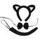 Animal Costume Dress Up Set 3 Piece Tail Bowtie Ears for Party Cosplay Outfit - Black Cat