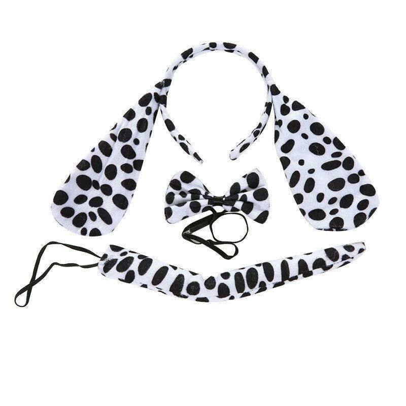 Animal Costume Dress Up Set 3 Piece Tail Bowtie Ears for Party Cosplay Outfit - Dog