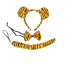 Animal Costume Dress Up Set 3 Piece Tail Bowtie Ears for Party Cosplay Outfit - Tiger
