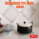 3PCS Kitchen Heat Insulation Mat Non Slip Pot Holder Anti Scalding Cooling Rack