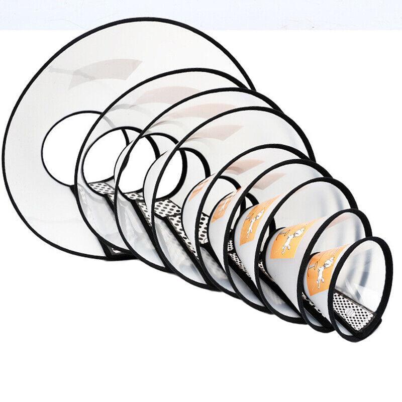 Pet Dog Cat Cone Protective Collar Wound Healing Medical Elizabethan E-Collar Au - 7#(17-20CM  depth: 9CM)