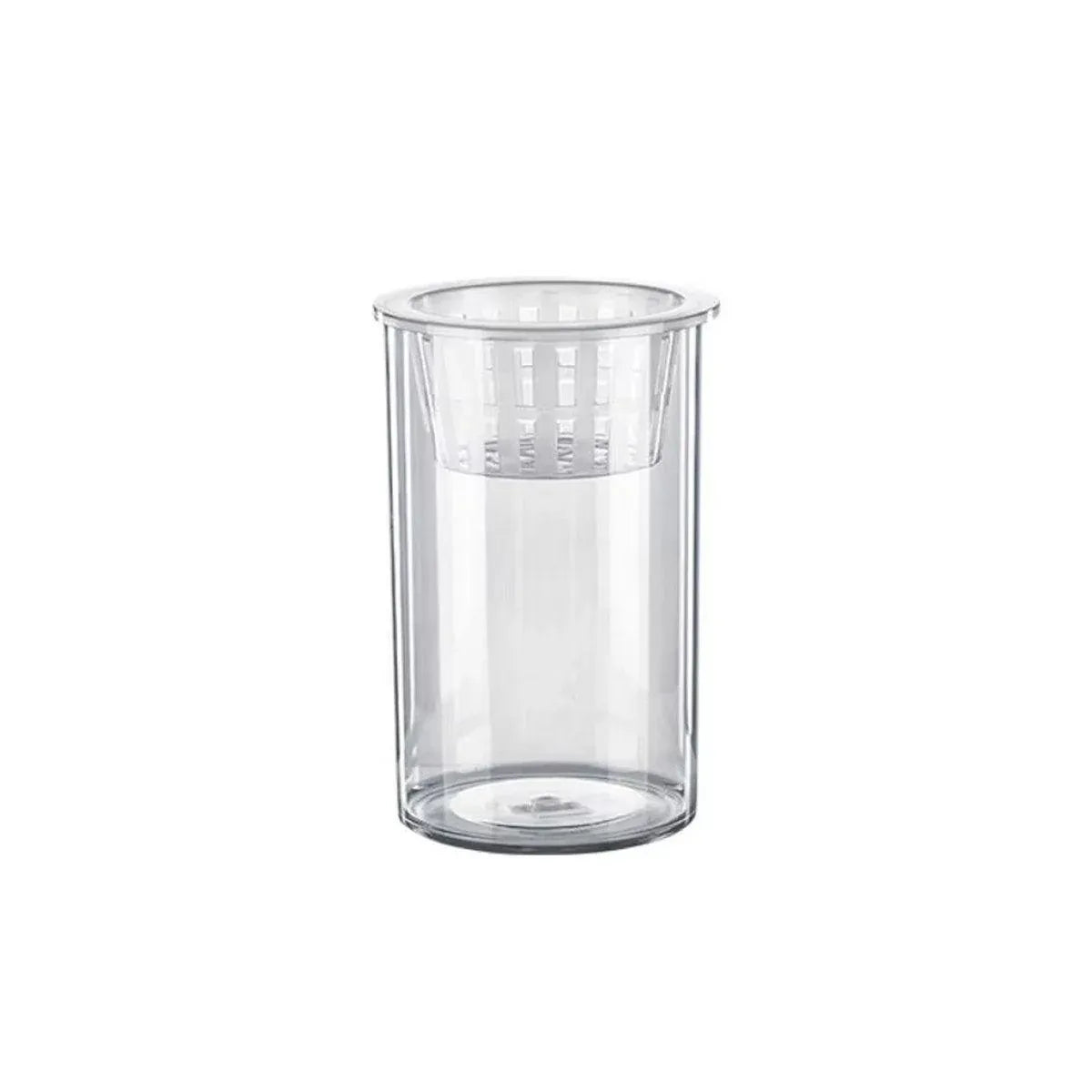 Hydroponic Plant Vase Cylindrical Straight Design Fish Tank for Home Decor - 20cmx10cm