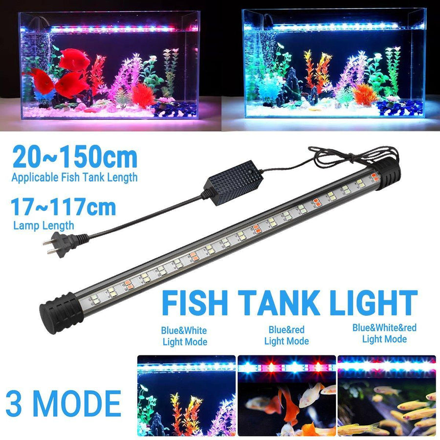Aquarium Fish Tank Light LED Waterproof Full Spectrum Aqua Lamp RGB - 47cm 76Led