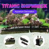 Titanic Shipwreck Aquarium Decoration for Fish Tank Aquascape Underwater Decor