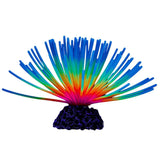 Aquarium Fish Tank Decor Simulation Coral Lotus Aquatic Plants Vibrant Ornament - Blue-M