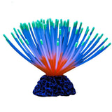 Aquarium Fish Tank Decor Simulation Coral Lotus Aquatic Plants Vibrant Ornament - Green-M
