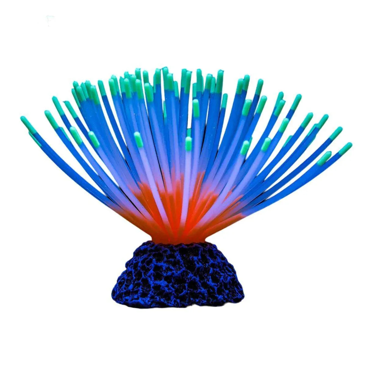 Aquarium Fish Tank Decor Simulation Coral Lotus Aquatic Plants Vibrant Ornament - Green-S