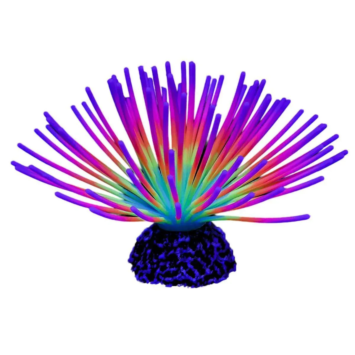 Aquarium Fish Tank Decor Simulation Coral Lotus Aquatic Plants Vibrant Ornament - Colourful-M