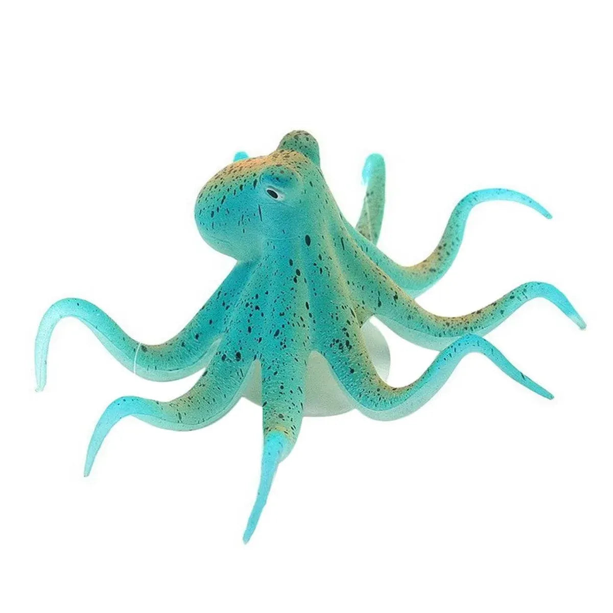 Glowing Aquarium Ornament Simulation Octopus Fish Squid Fish Tank Decoration - Blue