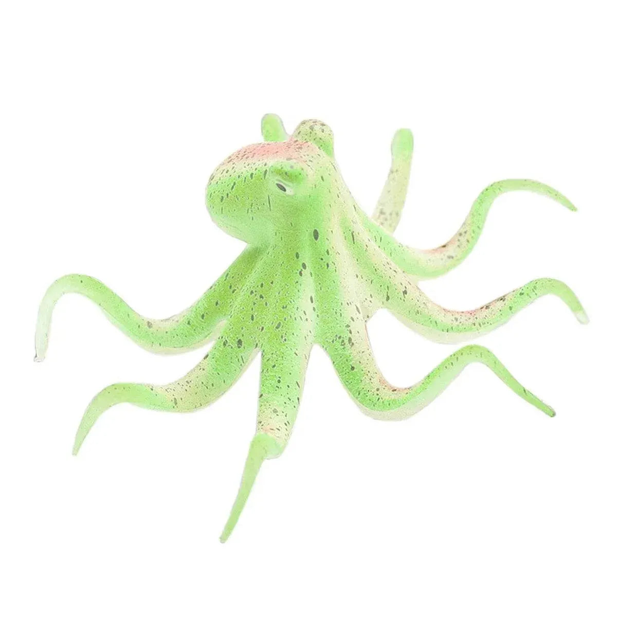 Glowing Aquarium Ornament Simulation Octopus Fish Squid Fish Tank Decoration - Green