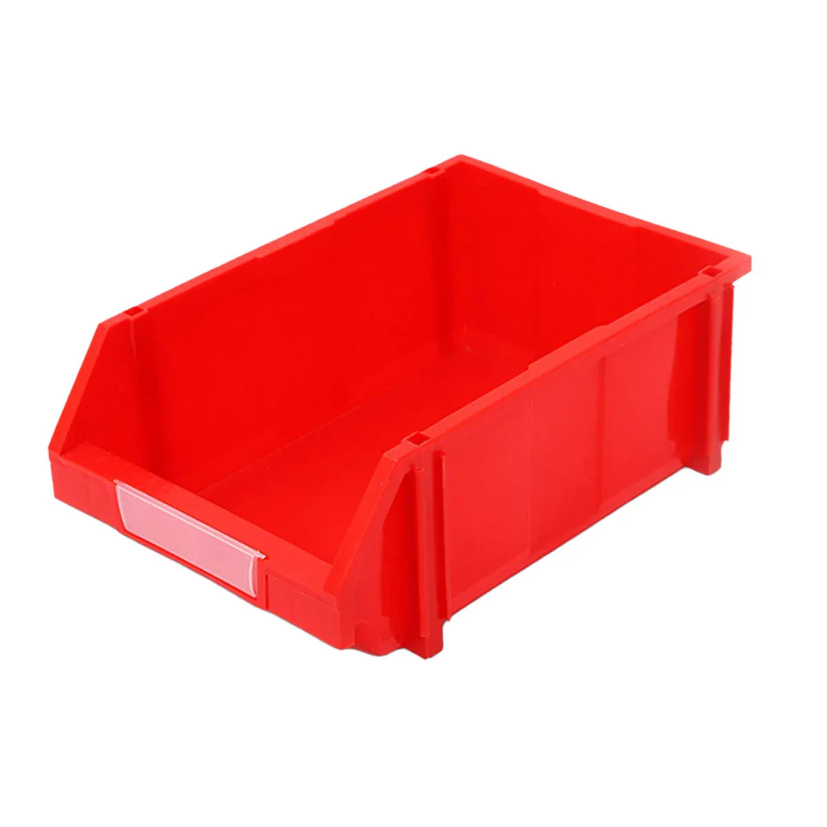 2 Pcs Thickened Slanted Plastic Storage Box for Screws Nuts Crafts Storage Use - Red
